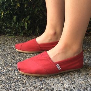 TOMS Red Slip-On